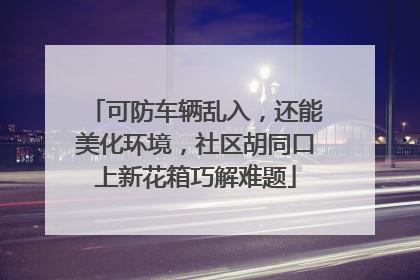 可防车辆乱入，还能美化环境，社区胡同口上新花箱巧解难题