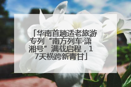 华南首趟适老旅游专列“南方列车·潇湘号”满载启程，17天横跨新青甘