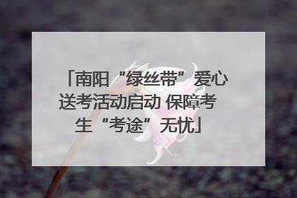南阳“绿丝带”爱心送考活动启动 保障考生“考途”无忧