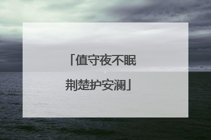 值守夜不眠 荆楚护安澜