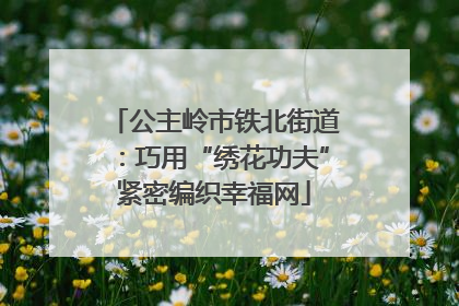 公主岭市铁北街道：巧用“绣花功夫”紧密编织幸福网