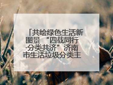 共绘绿色生活新图景 “四载同行·分类共济”济南市生活垃圾分类主题活动举行