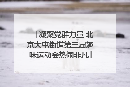 凝聚党群力量 北京大屯街道第三届趣味运动会热闹非凡