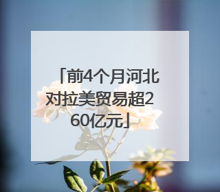 前4个月河北对拉美贸易超260亿元