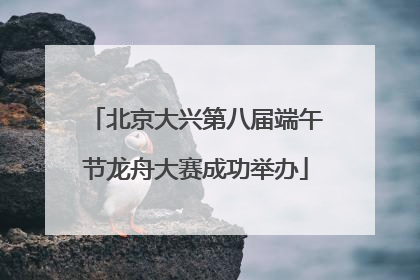 北京大兴第八届端午节龙舟大赛成功举办