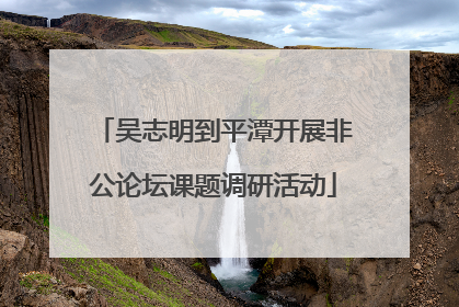 吴志明到平潭开展非公论坛课题调研活动