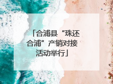 合浦县“珠还合浦”产销对接活动举行