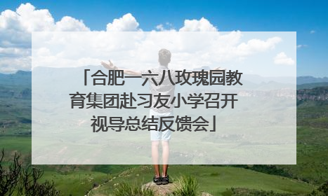 合肥一六八玫瑰园教育集团赴习友小学召开视导总结反馈会