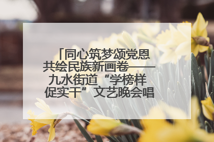 同心筑梦颂党恩 共绘民族新画卷——九水街道“学榜样 促实干”文艺晚会唱响民族团结主旋律