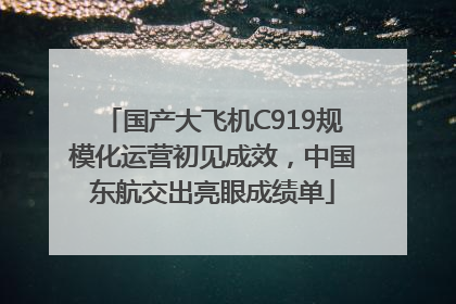 国产大飞机C919规模化运营初见成效，中国东航交出亮眼成绩单