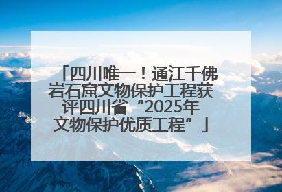 四川唯一！通江千佛岩石窟文物保护工程获评四川省“2025年文物保护优质工程”
