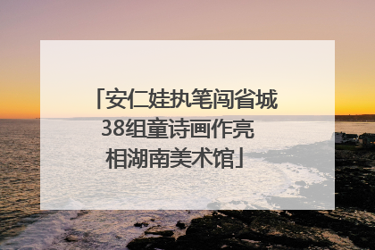 安仁娃执笔闯省城 38组童诗画作亮相湖南美术馆