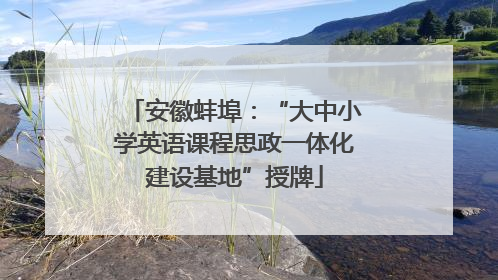 安徽蚌埠：“大中小学英语课程思政一体化建设基地”授牌