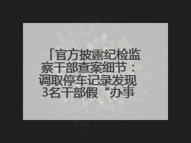 官方披露纪检监察干部查案细节：调取停车记录发现3名干部假“办事”真麻将