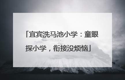 宜宾洗马池小学：童眼探小学，衔接没烦恼