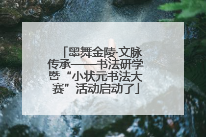 墨舞金陵·文脉传承——书法研学暨“小状元书法大赛”活动启动了