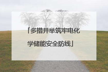 多措并举筑牢电化学储能安全防线