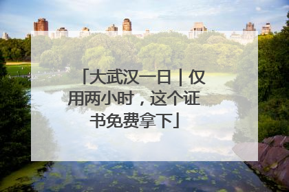 大武汉一日｜仅用两小时，这个证书免费拿下