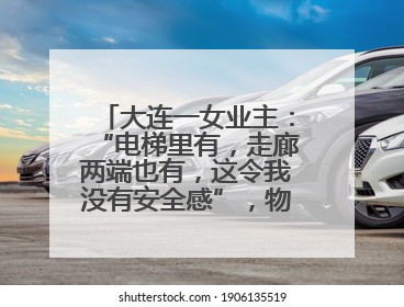 大连一女业主：“电梯里有，走廊两端也有，这令我没有安全感”，物业最新回应……