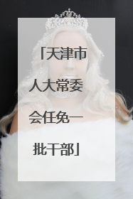 天津市人大常委会任免一批干部