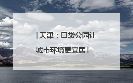 天津：口袋公园让城市环境更宜居