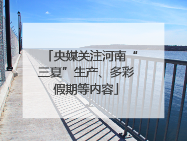 央媒关注河南“三夏”生产、多彩假期等内容