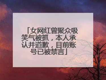 女网红曾聚众吸笑气被抓，本人承认并道歉，目前账号已被禁言