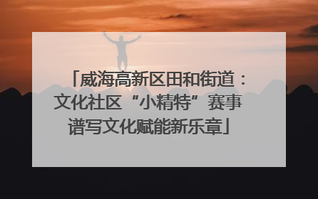 威海高新区田和街道：文化社区“小精特”赛事谱写文化赋能新乐章