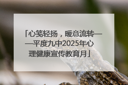 心笺轻扬，暖意流转——平度九中2025年心理健康宣传教育月