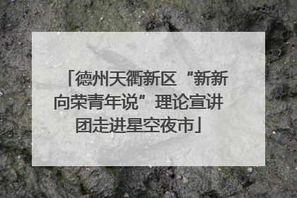 德州天衢新区“新新向荣青年说”理论宣讲团走进星空夜市