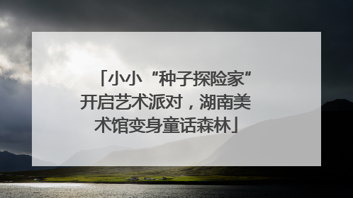 小小“种子探险家”开启艺术派对，湖南美术馆变身童话森林