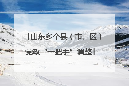 山东多个县（市、区）党政“一把手”调整