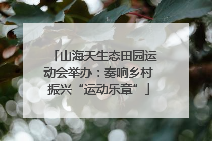 山海天生态田园运动会举办：奏响乡村振兴“运动乐章”