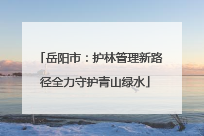 岳阳市：护林管理新路径全力守护青山绿水