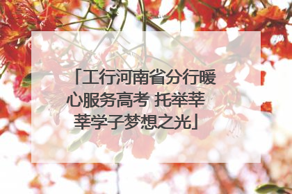 工行河南省分行暖心服务高考 托举莘莘学子梦想之光
