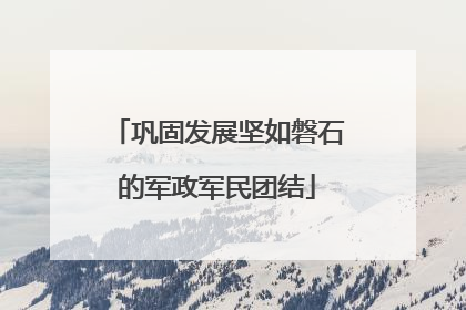 巩固发展坚如磐石的军政军民团结