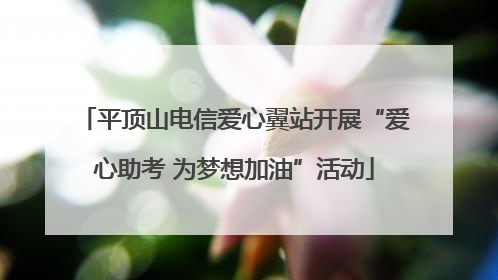 平顶山电信爱心翼站开展“爱心助考 为梦想加油”活动