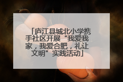 庐江县城北小学携手社区开展“我爱我家，我爱合肥，礼让文明”实践活动