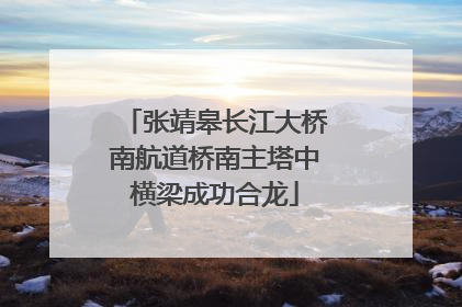 张靖皋长江大桥南航道桥南主塔中横梁成功合龙