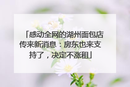 感动全网的湖州面包店传来新消息：房东也来支持了，决定不涨租