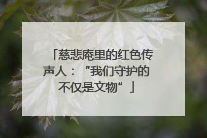 慈悲庵里的红色传声人：“我们守护的不仅是文物”