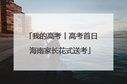 我的高考丨高考首日 海南家长花式送考