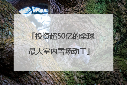 投资超50亿的全球最大室内雪场动工