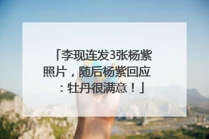 李现连发3张杨紫照片，随后杨紫回应：牡丹很满意！