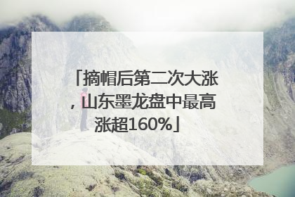 摘帽后第二次大涨，山东墨龙盘中最高涨超160%