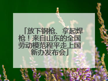 放下钢枪、拿起焊枪！来自山东的全国劳动模范程平走上国新办发布会