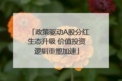 政策驱动A股分红生态升级 价值投资逻辑重塑加速