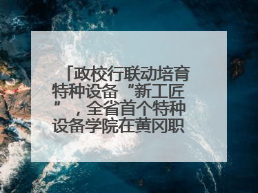 政校行联动培育特种设备“新工匠”，全省首个特种设备学院在黄冈职业技术学院成立