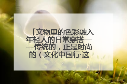 文物里的色彩融入年轻人的日常穿搭——传统的，正是时尚的（文化中国行·这些美 很中国）