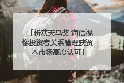 斩获天马奖 海信视像投资者关系管理获资本市场高度认可